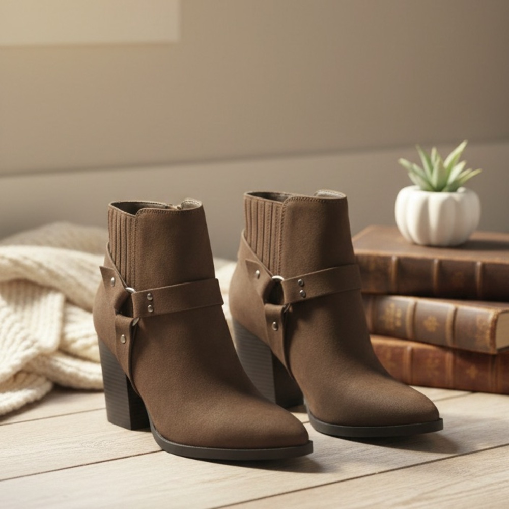 Indigo Red‎ brown saddle up western buckle boots